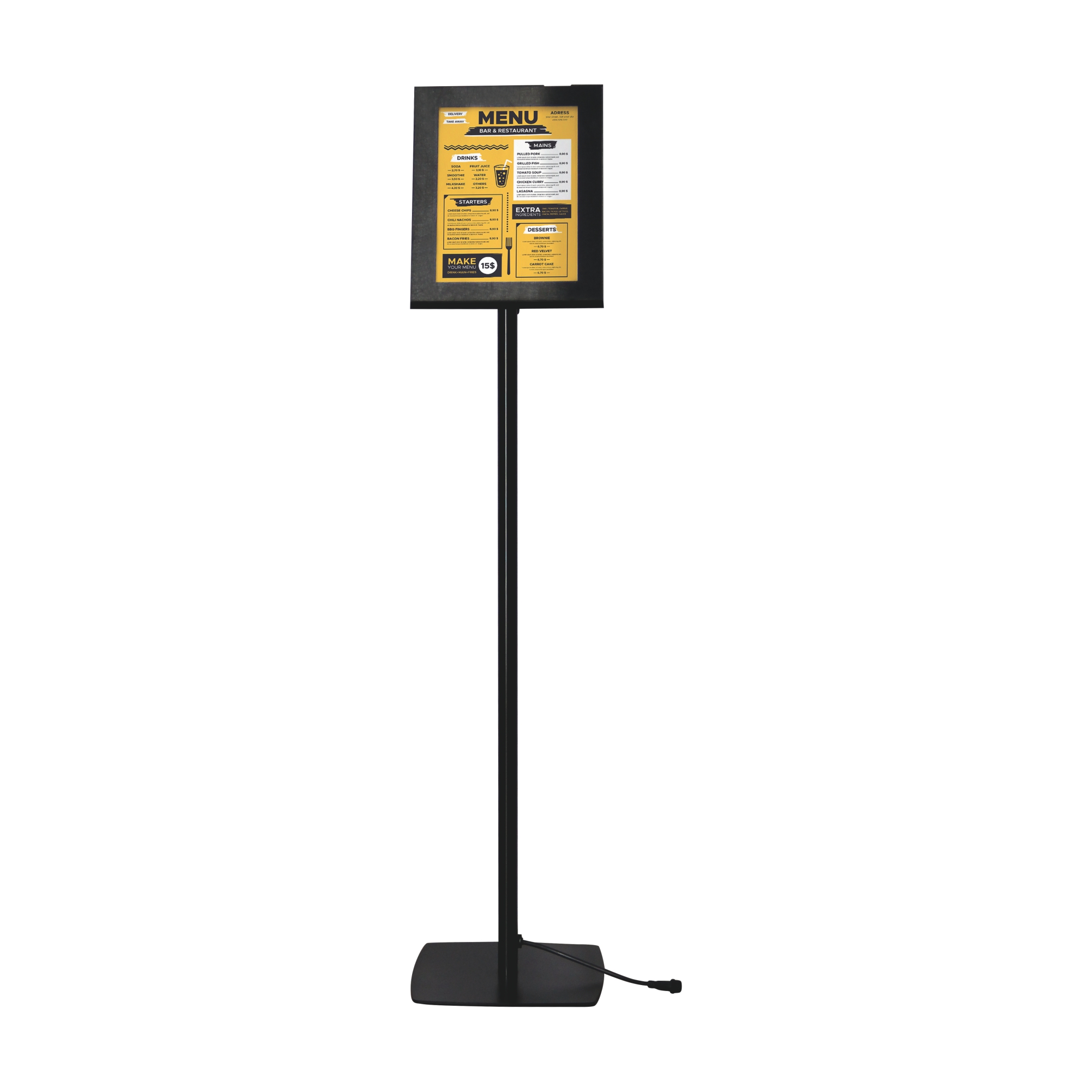 Magnetischer LED-Infoständer