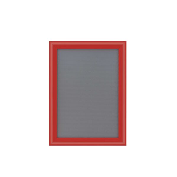 Alu-Klapprahmen DIN A4, 25 mm Profil, rot RAL 3020, Gehrung
