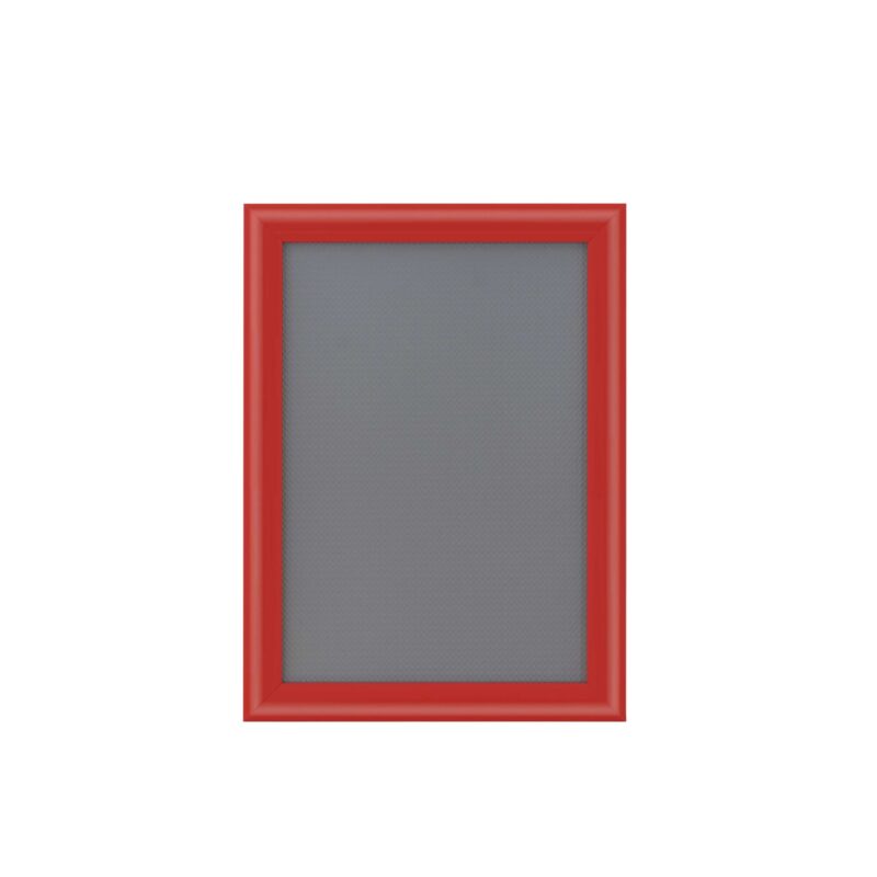 Alu-Klapprahmen DIN A4, 25 mm Profil, rot RAL 3020, Gehrung